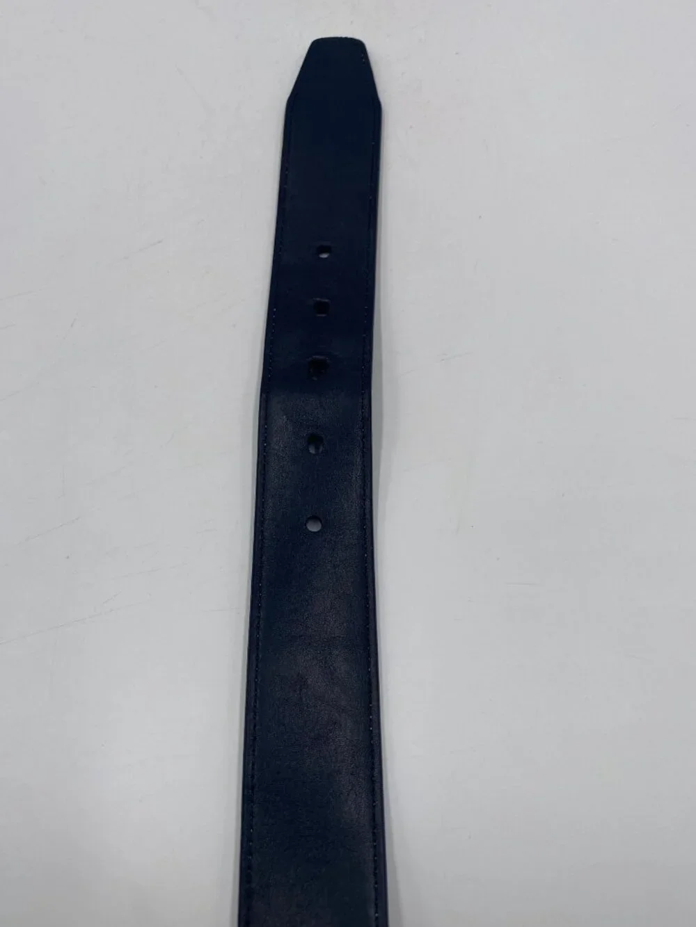 Robert Graham Genuine Leather Belt Size 32 Black with Blue Stitching Dress Golf